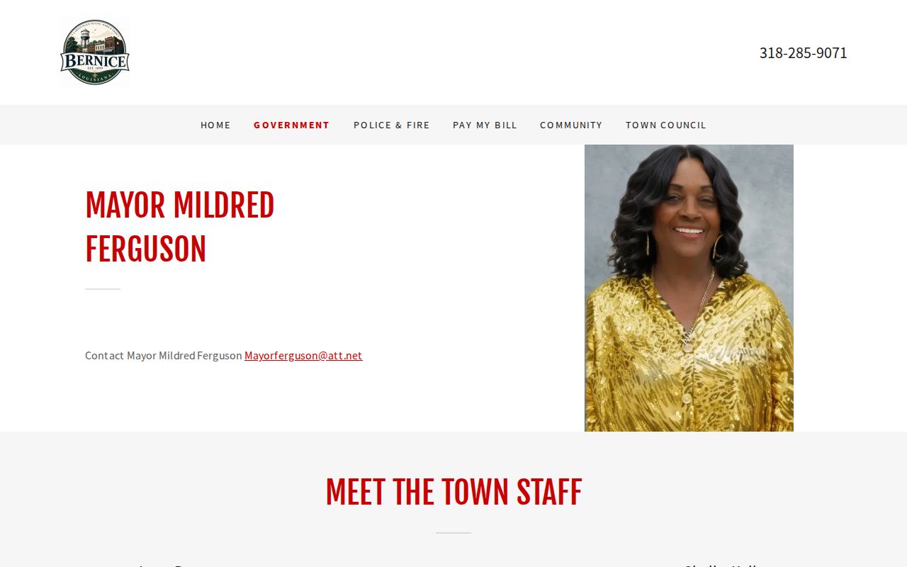 Union Parish Bernice court records town government and clerk contacts