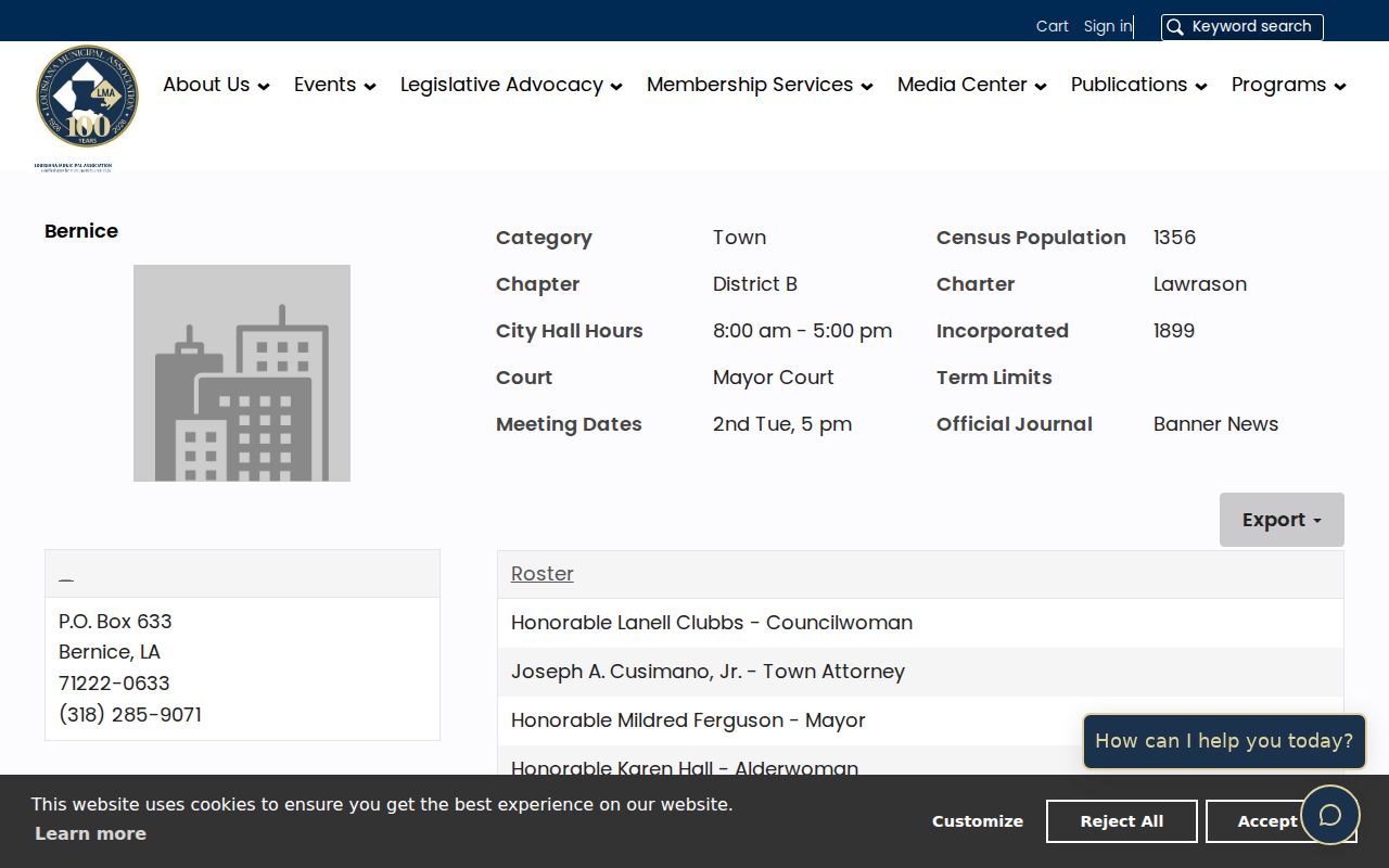 Union Parish Bernice court records Mayor Court municipal profile