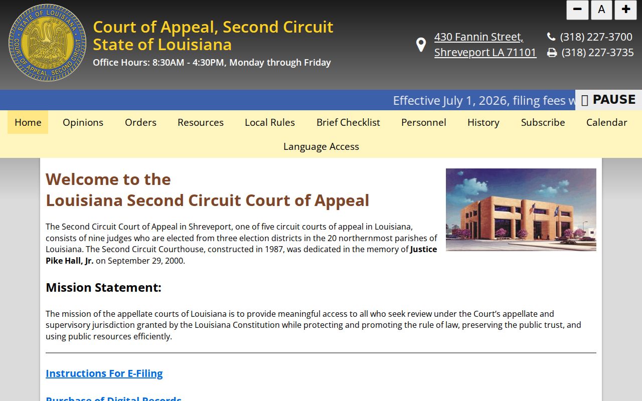 Union Parish court docket Louisiana Second Circuit appeal court source